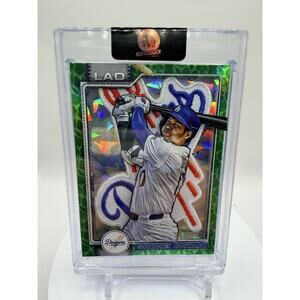 Art Card Shohei Ohtani W/ LA Angels & Dodgers Patch Double Sided Made By Mayfl